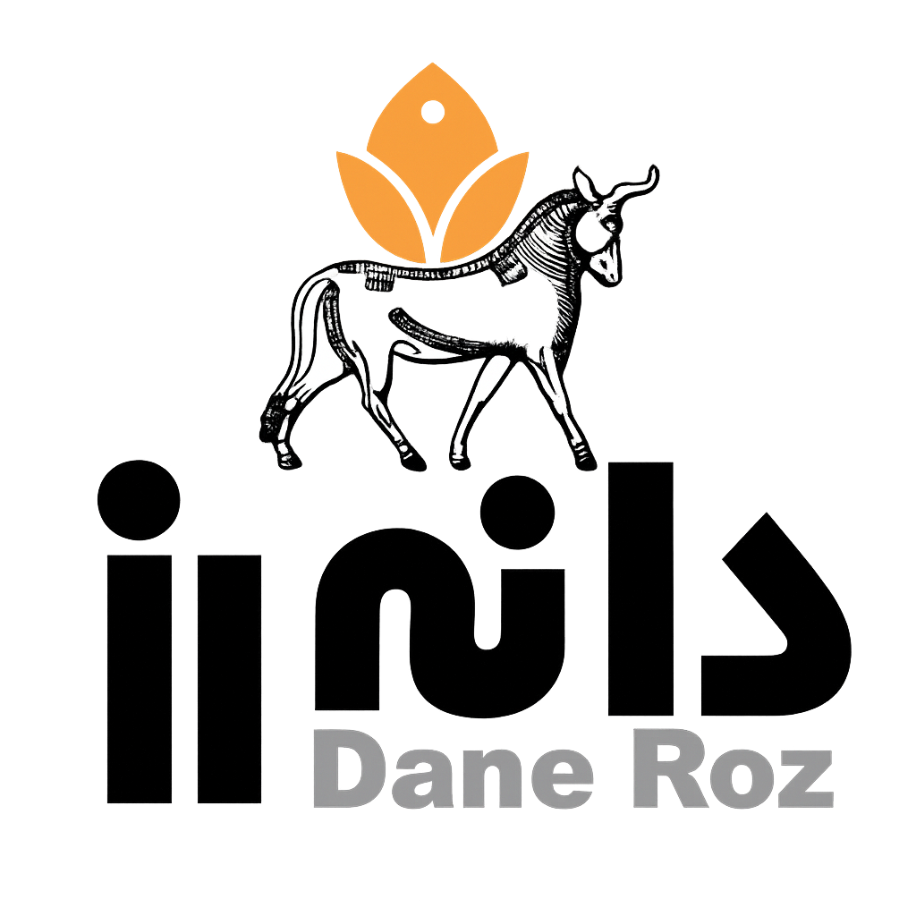 Dane Roz logo with bull and orange flame